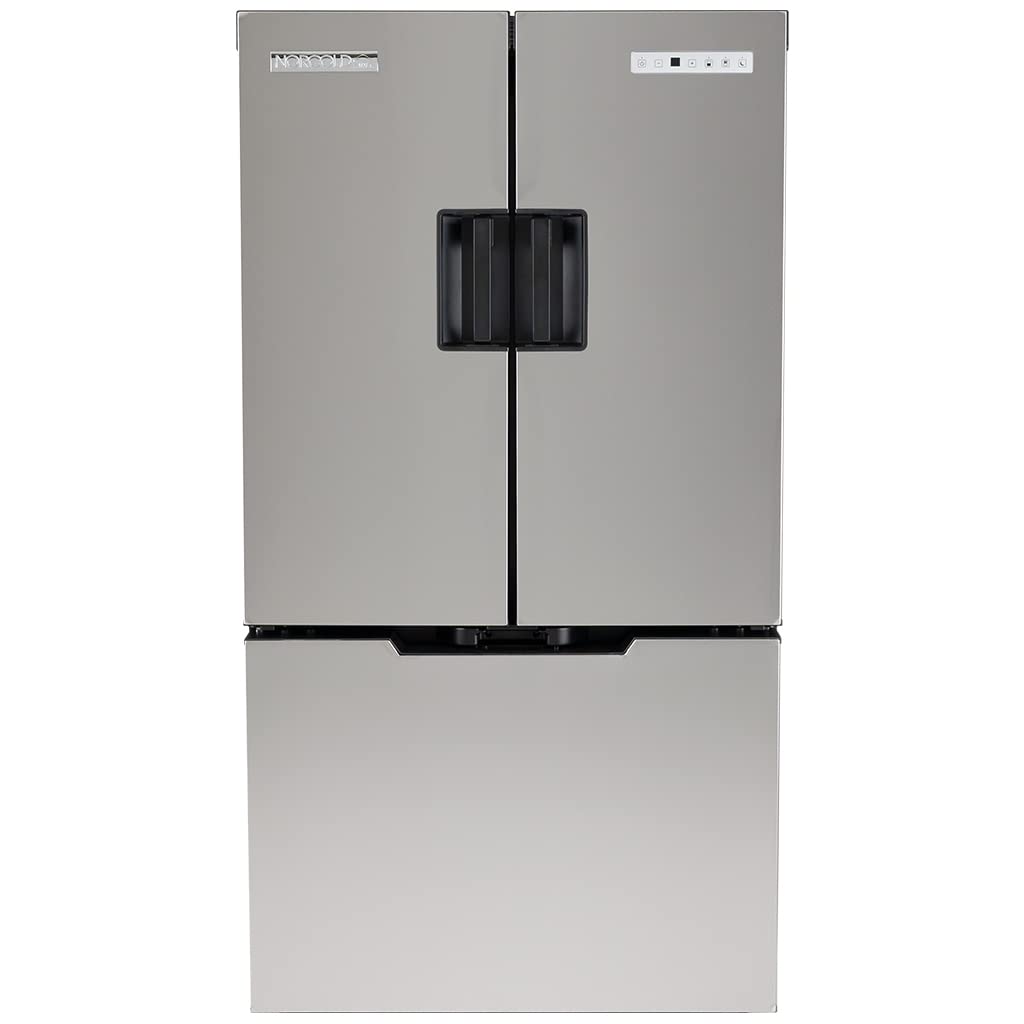 Norcold N20DCSS Polar Elite Stainless Steel DC Compressor RV Refrigerator with French Doors - 20 cu. ft.