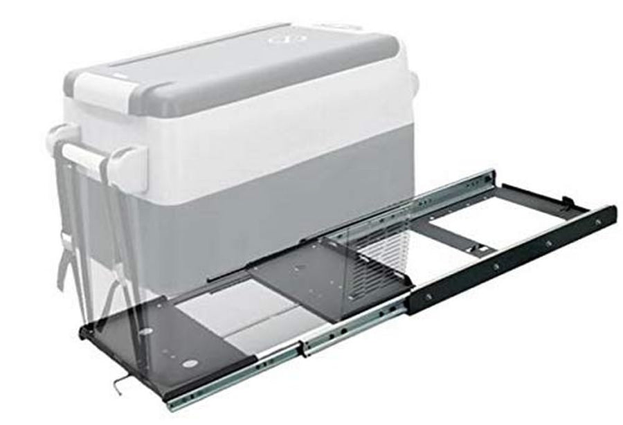 55 Qt Tuff Stuff Overland Portable Fridge Slide Out and Tie Downs Black