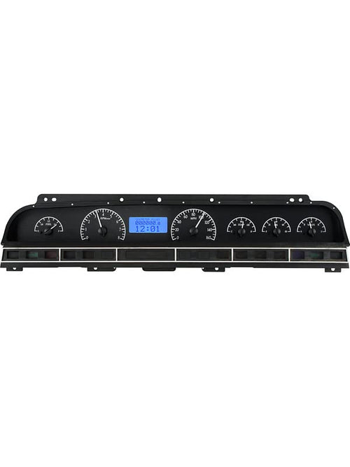 Dakota Digital 69 Chevy Impala Caprice Analog Dash Gauges System Black Alloy Blue VHX-69C-IMP-K-B 70