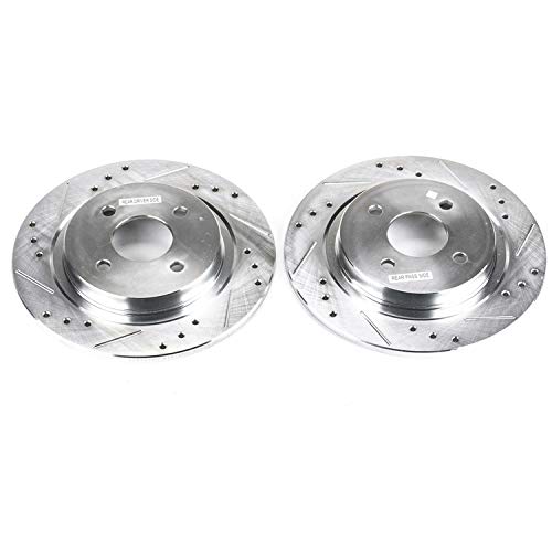 Power Stop Rear AR8169XPR Drilled & Slotted Rotor Pair For Ford Focus 2002-2004/Ford Focus 2002-2004 [Vehicle Specific]