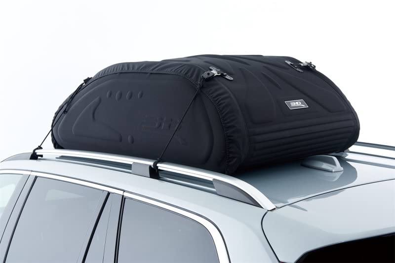 Californian 3D MAXpider Roof Bag - Rooftop Cargo Carrier, 13 Cubic Feet, 90 Pounds Capacity, Waterproof - Assembled with Secure Tie-Down Ropes - Universal Fit for All Vehicles Without Rack (Black)