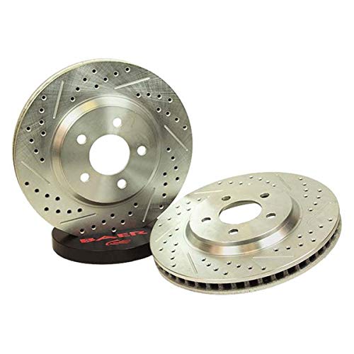 Sport Decela Baer 05417-020 - Drilled And Slotted 1-Piece Front Brake Rotors And Hub Assembly