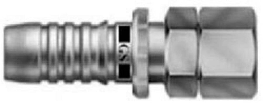 GlobalSpiral Couplings Gates 16GS-12FJX, Female JIC 37° Flare Swivel, Zinc Plated Carbon Steel, 4.25", 1" ID