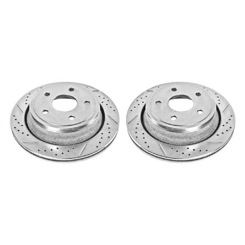 Power Stop AR8752XPR Evolution Rear Drilled & Slotted Rotor Pair For Chrysler Aspen, Dodge Durango, Dodge Ram 1500, Ram 1500 Classic