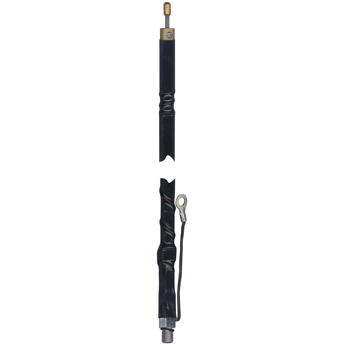 Wilson Antennas 2-Foot Tunable 305-480 Silver Load FGT Series Fiberglass Tip AM|FM CB Antenna 400W SWR Fine-Tuning, Static-Reducing Cap, AM|FM Ready, Black