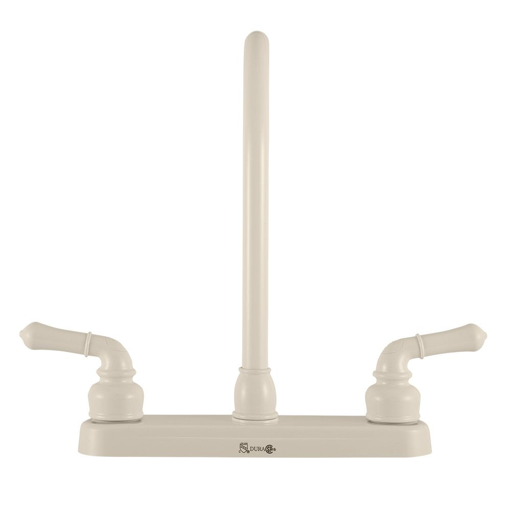 Dura Faucet RV J-Spout Kitchen Sink Faucet DF-PK330HC-BQ (Bisque Parchment)