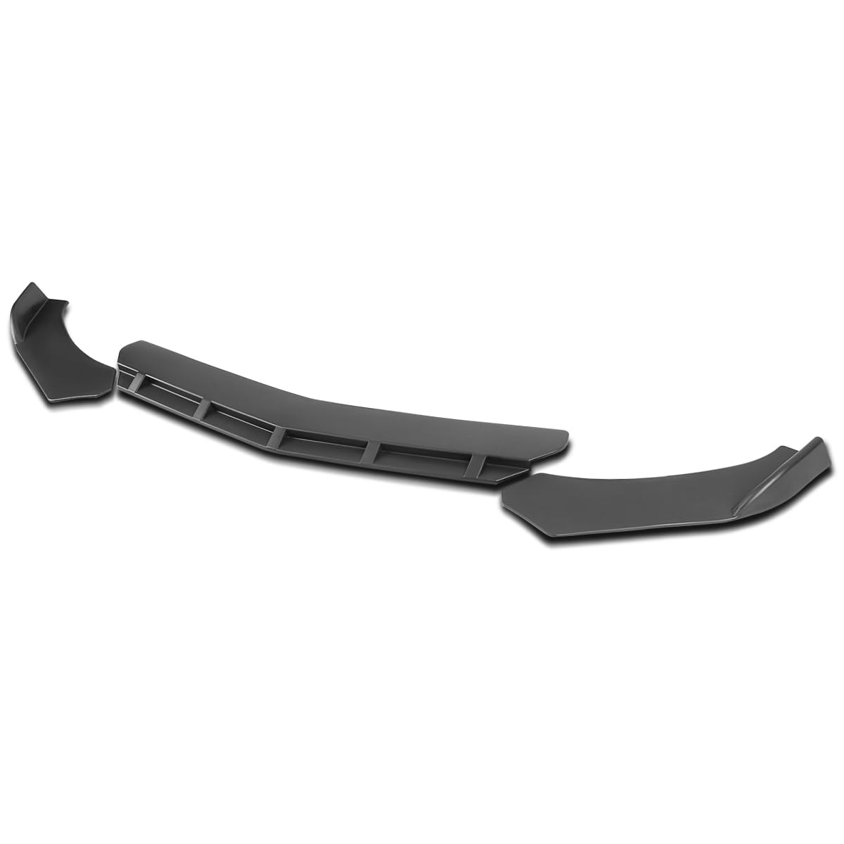 Matte Black Spec-D Tuning Universal PP Front Bumper Lip Spoiler Splitter Body Kits 3PC