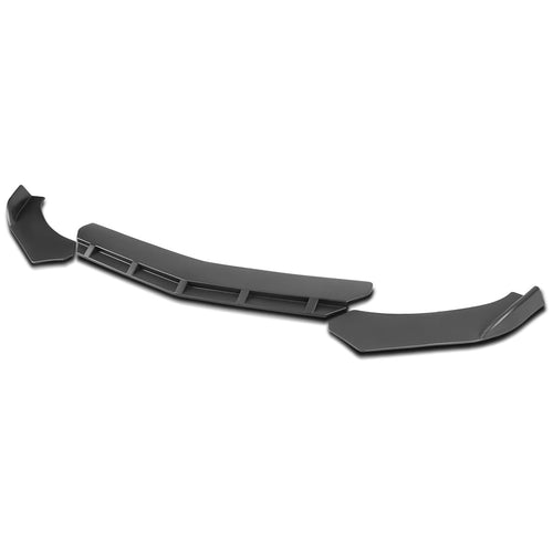 Matte Black Spec-D Tuning Universal PP Front Bumper Lip Spoiler Splitter Body Kits 3PC