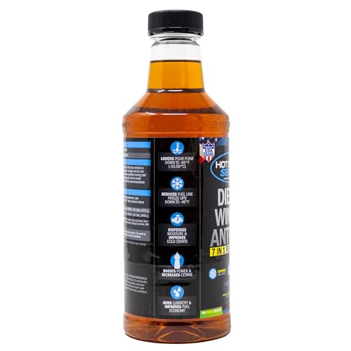 Diesel Winter Anti-Gel Fuel Treatment Hot Shot's Secret 32oz – 7 in 1 Fuel Booster Winter Protection, Diesel Additive Prevents Gelling, Improves Cold Starts, Boosts Cetane (P403301G)