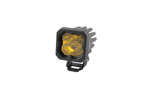 Diode Dynamics SSC1 Sport Standard Yellow LED Pod (one), Spot w/Amber Backlight
