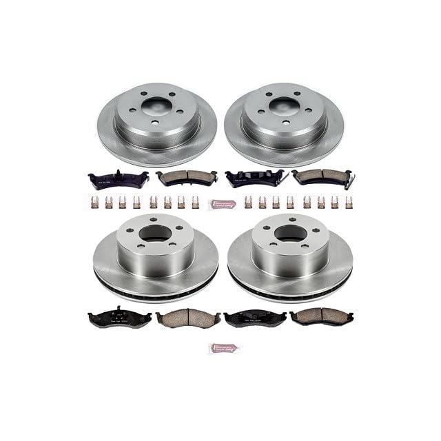 POWERSTOP Autospecialty KOE2121 Front and Rear Replacement Brake Kit-OE Brake Rotors & Ceramic Brake Pads For Jeep Grand Cherokee 1993-1998 [Model Specific]