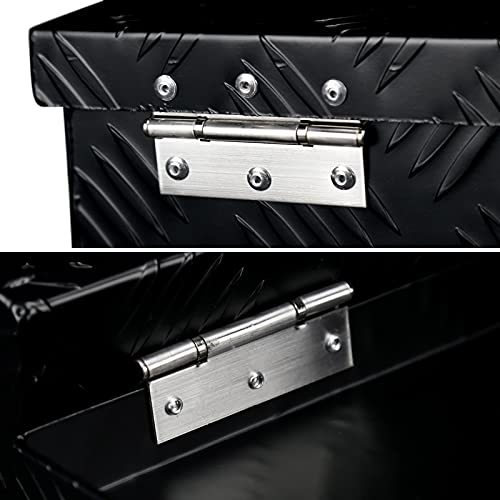 20" Heavy Duty Black Aluminum Tool Box SPEC-D TUNING Truck Pickup Trailer Storage + Lock + Keys