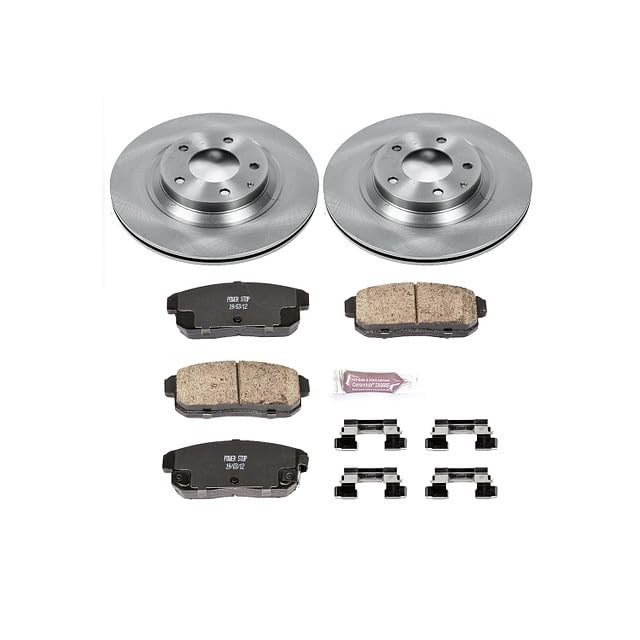 POWERSTOP Autospecialty KOE3146 Rear Replacement Brake Kit-OE Brake Rotors & Ceramic Brake Pads For Mazda RX-8 2004-2011 [Model Specific]