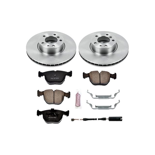 Power Stop Autospecialty KOE503 Front Replacement Brake Kit-OE Brake Rotors & Ceramic Brake Pads For BMW 740i 1995, BMW 740i 1997-2001, BMW 740iL 1995-2001 [Model Specific]