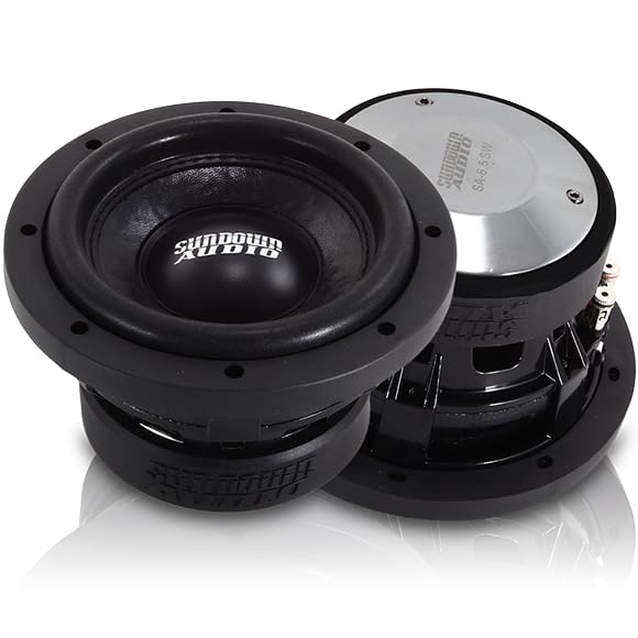 Sundown Audio 6.5" SA-6.5SWD2 Shallow Mount Subwoofer - 300W RMS / 600W Peak - Dual 2 Ohm, 3.79" Depth - High Excursion Car Audio Sub for Compact & Under-Seat Enclosures