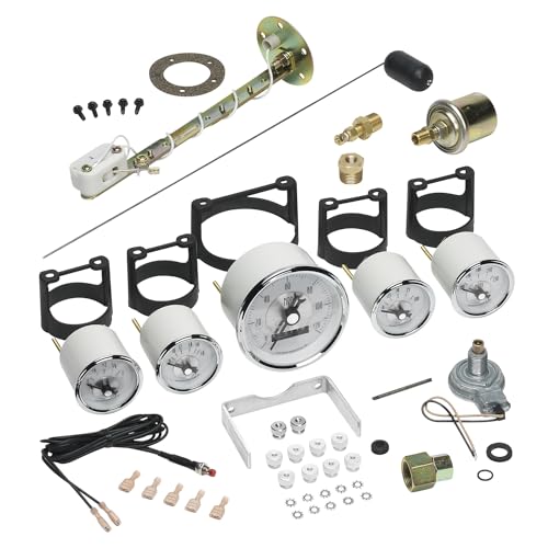 2007 AUTO METER Prestige White 5 PC. KIT Box, Wheel Odometer
