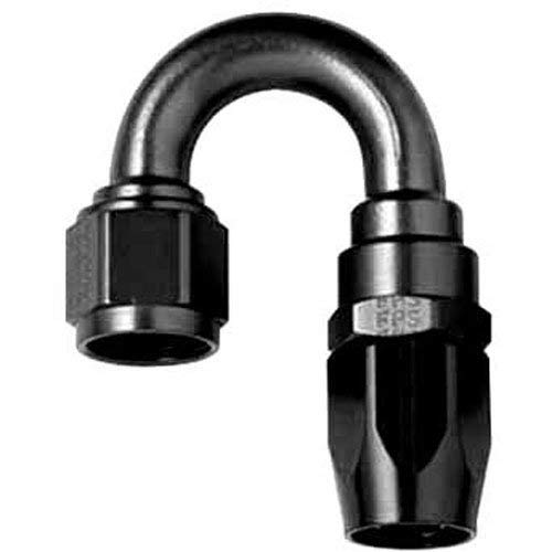 Black Fragola -6AN x 180 Degree Power Flow Hose End