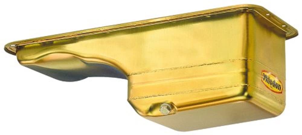 Gold Zinc Plated Milodon 31130 Steel, Deep Sump Street and Strip Oil Pan for Ford 390-428