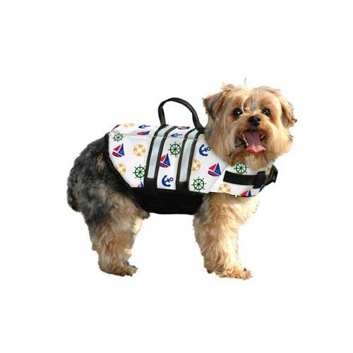 Paws Aboard Large Dog Life Jacket Nautical 50-90 lbs (Set of 6)