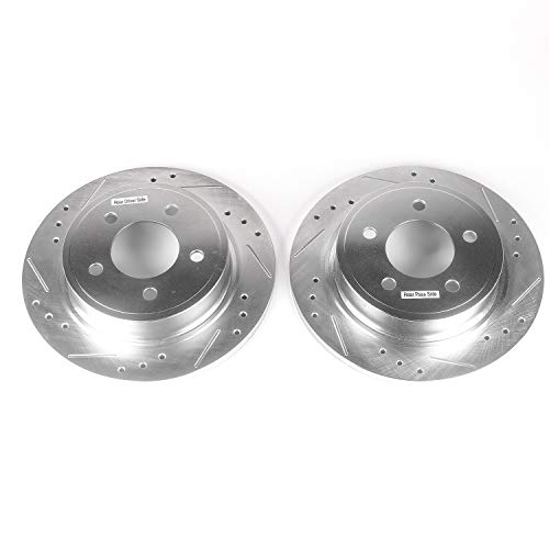 Power Stop Rear AR8759XPR Drilled & Slotted Rotor Pair For Chrysler Pacifica 2004-2008 [Model Specific]
