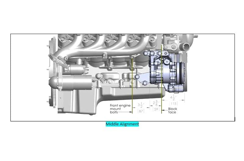 Holley Low 20-160 LS Drive System (A/C) w/Sanden SD7 Compressor - Passenger's Side