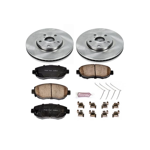 POWERSTOP Autospecialty KOE1077 Front Replacement Brake Kit-OE Brake Rotors & Ceramic Brake Pads For Lexus GS300, Lexus GS400, Lexus GS430, Lexus IS300, Lexus SC430 [Model Specific]