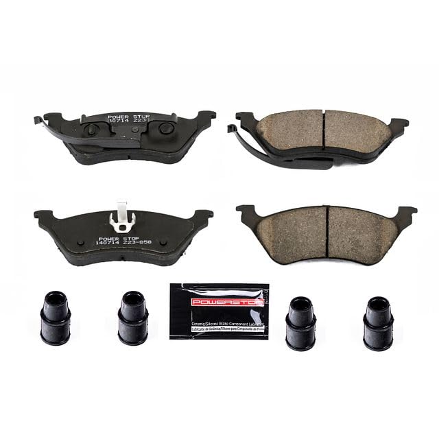 Power Stop Z23-858 Z23 Evolution Sport Carbon Fiber Infused Ceramic Brake Pads with Hardware For Chrysler Town & Country, Dodge Caravan, Dodge Grand Caravan [Model Specific]