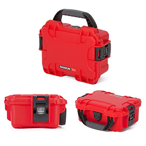 Red Nanuk 903 Small Waterproof Hard Case 9.1" x 6.8" x 3.8"