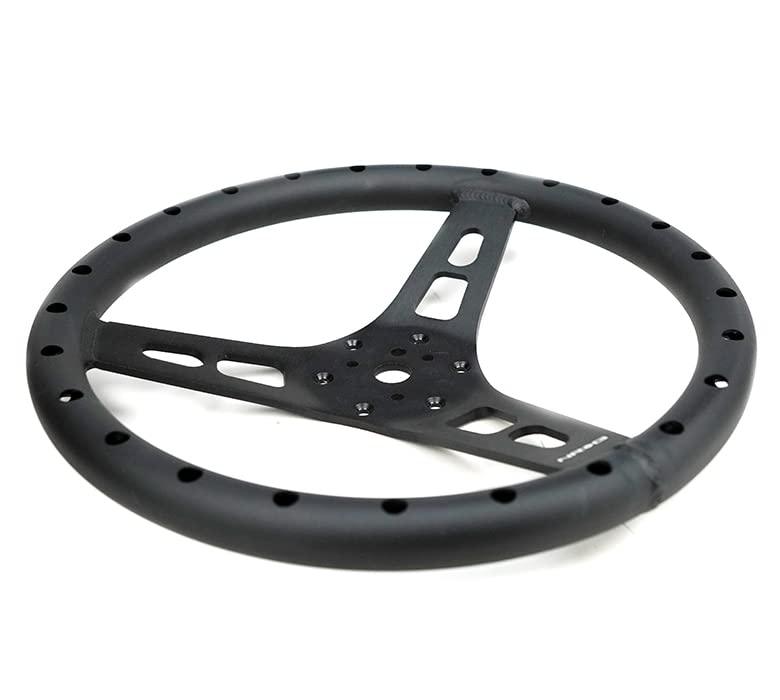 NRG Innovations Reinforced NRG-RST-025MB-1 Steering Wheel - 350mm Sport Full Aluminum Light Weight Welded Steering Wheel