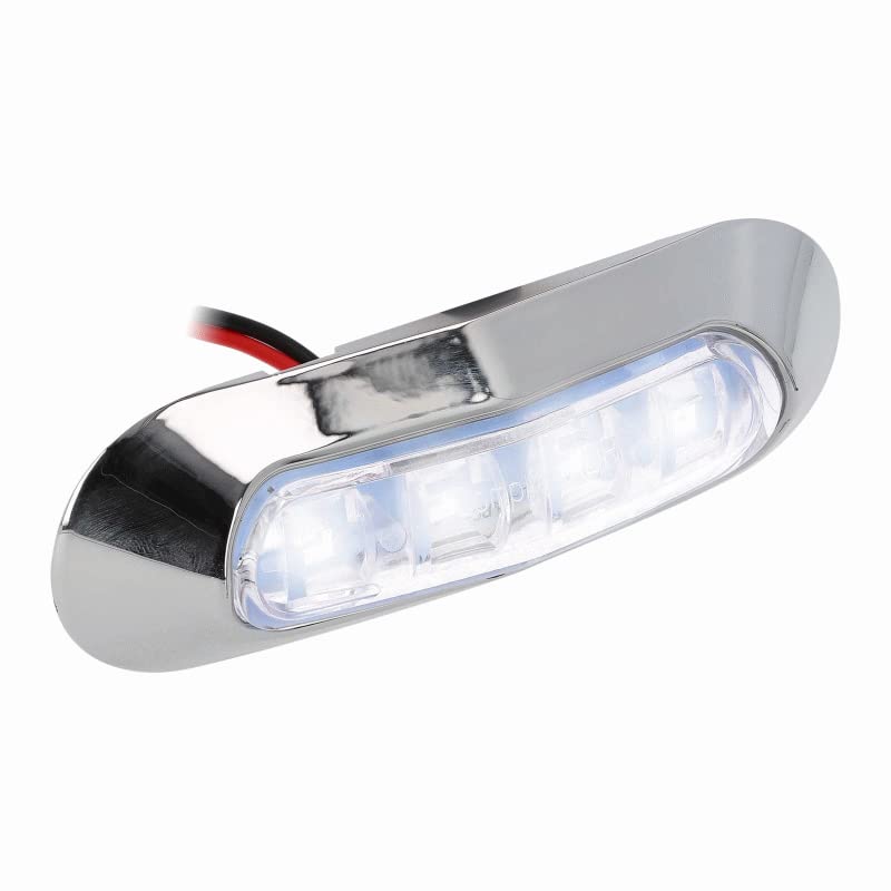 METRA - 4-LED White Accent Light - Chrome Plastic Bezel (ML-AL4CL-W)