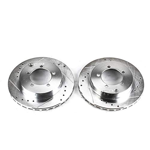 Power Stop Rear JBR585XPR Drilled & Slotted Evolution Rotor Pair For Dodge Stealth 1991-1993 [Model Specific]
