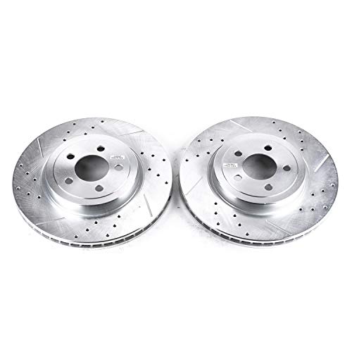 Front Power Stop AR8359XPR Drilled & Slotted Evolution Rotor Pair