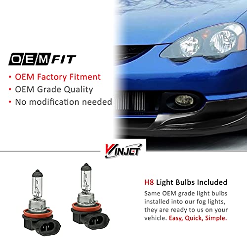 Winjet Driving Fog Lights Compatible with [2002 2003 2004 Acura RSX DC5] + Switch + Wiring Kit