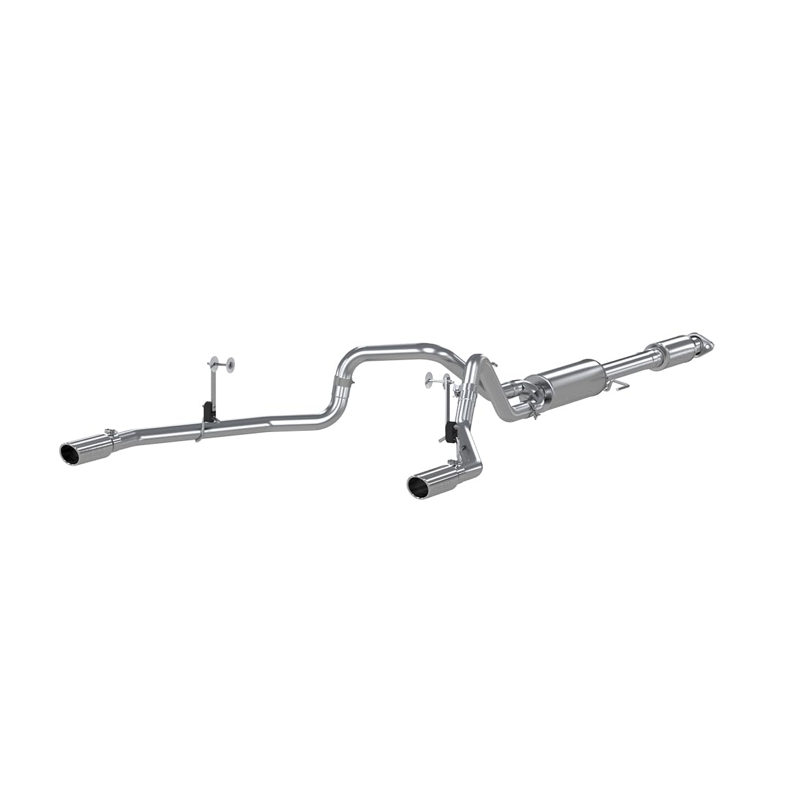 Dual Rear MBRP S5258409 T409 2 1/2" Cat Back