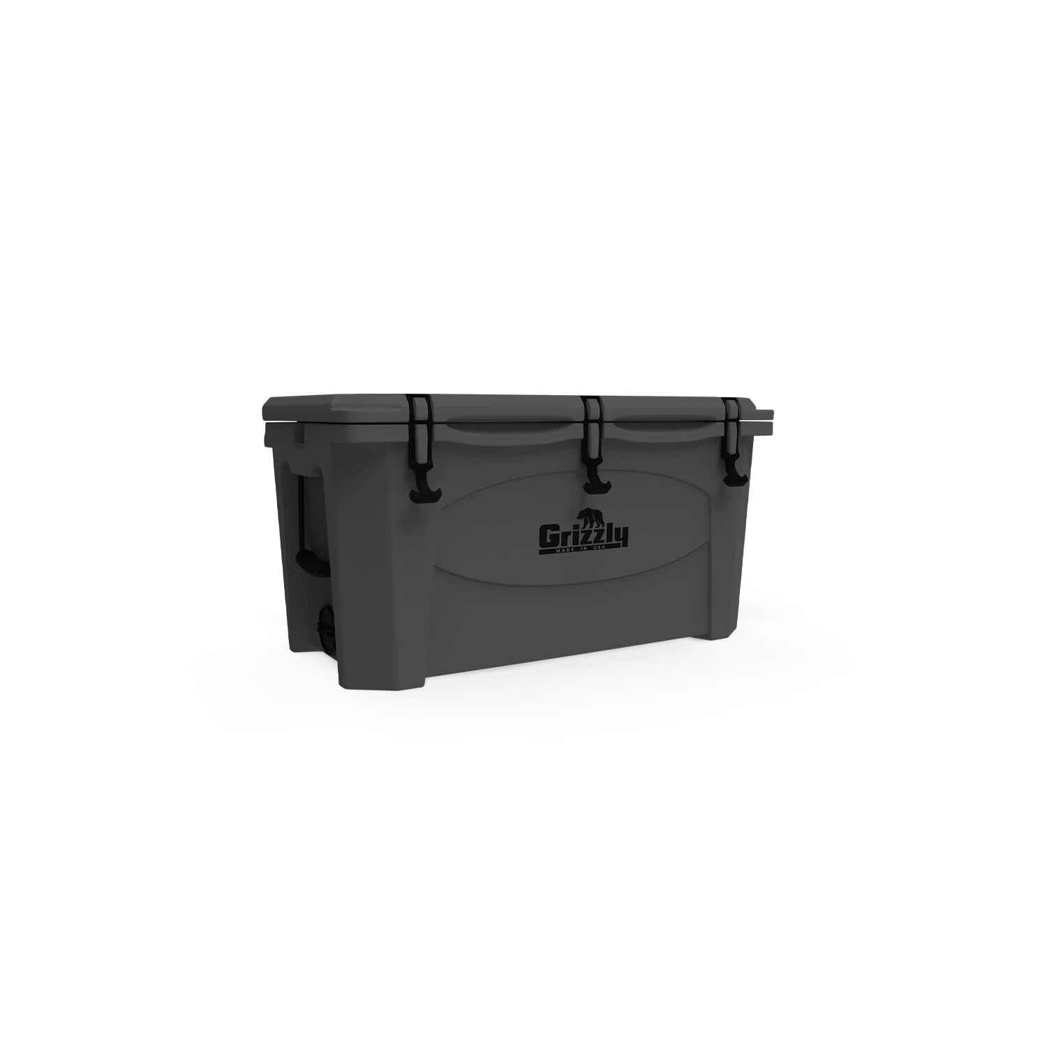 75 Cooler Grizzly | 75 qt Ice Chest Durable Rotomolded Insulated | Made in USA | Warranty for Life | for Beach Boat Camping Fishing Hunting | G75 | Stealth Gray