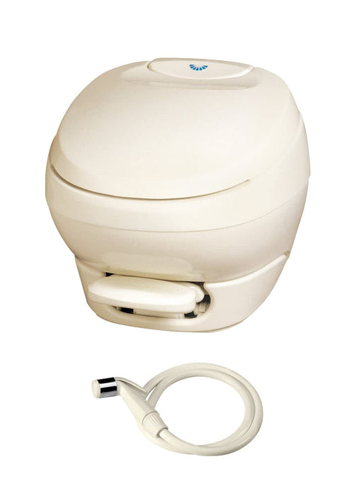 Thetford Aqua-Magic RV Toilet Pedal Flush with Water Saver / Low Profile / Parchment - Thetford 31121