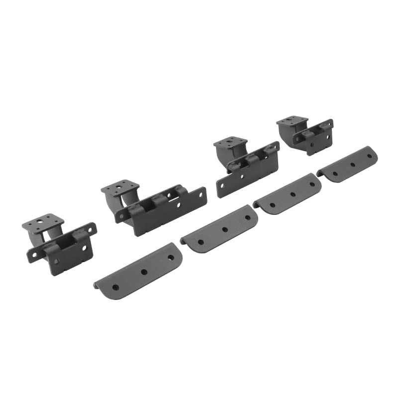 Dominator Xtreme D1 / D2 / D6 / DS/DSS/DT Brackets Go Rhino | Mild Steel, Textured Black | D64927TK | Fits 2018-2024 Jeep Wrangler JL, 2-Door