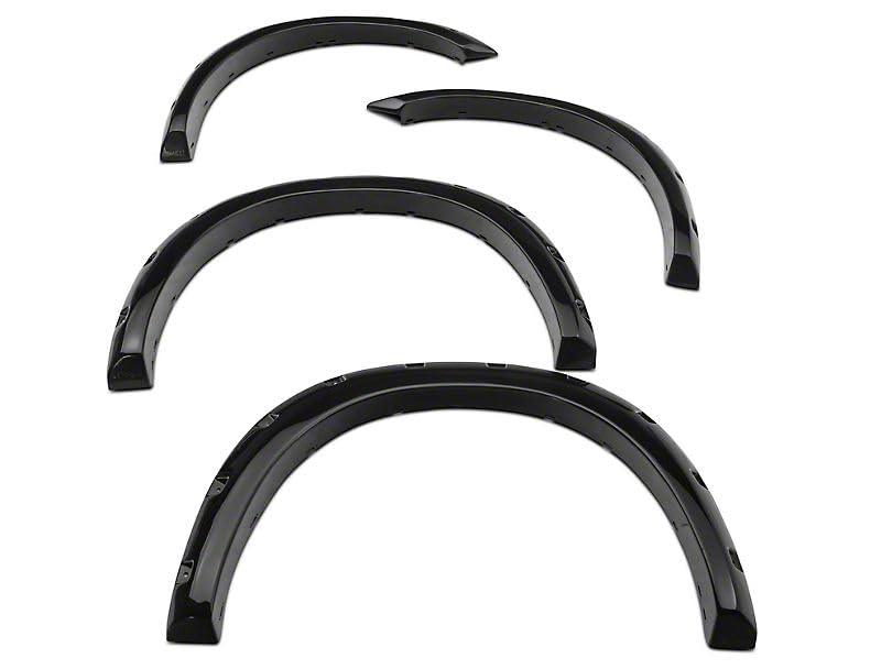 Fender Flares Black Horse Riveted Style Black Compatible with 2009-2010 Dodge Ram 1500|2011-2018 Ram 1500-FF-DORA-SM-PKT