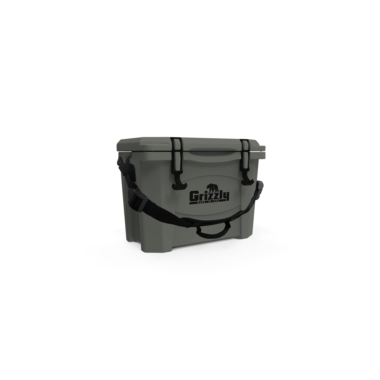 15 Cooler Grizzly | 15 qt Ice Chest Durable Rotomolded Insulated | Made in USA | Warranty for Life | for Beach Boat Camping Fishing Hunting | G15 | Lunar Green