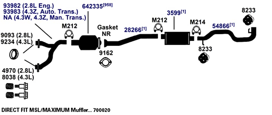 Exhaust Pipe AP Exhaust Products 28266