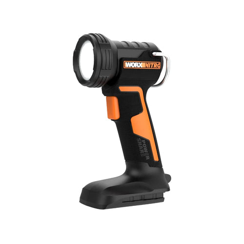 20V WORX Nitro LED Work Light PowerShare, 160/350 Lumens Portable Light, LED Flashlight with Flexible Pivoting Head WX025L.9 – Tool Only