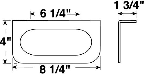 421-09 Peterson Manufacturing 6.5"x2.25" LED (S/T/T Light Assm Bracket L-Mount Ovl Steel Accepts Light), 1 Pack , Black
