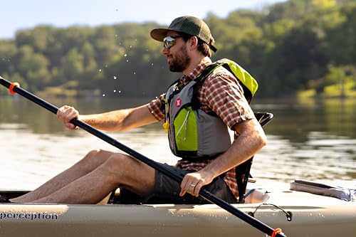 Pescador Pro 10 Perception Kayaks | Sit on Top Fishing Kayak with Adjustable Lawn Chair Seat | Large Front and Rear Storage | 10' 6" | Moss Camo