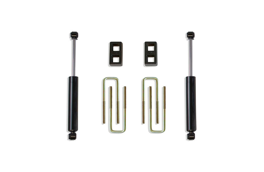 Part# 900920 MaxTrac SUSPENSION'S is A 2" Rear Box KIT Including 2" Blocks, U-Bolts & A Pair of MAX TRAC Rear Shocks