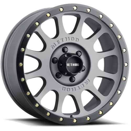 305 NV Method Race Wheels Titanium Wheel Matte Black Lip (17 x 8.5 inches /5 x 5 mm, 0 mm Offset)