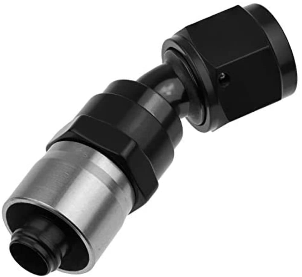 7030-08-2 Redhorse Performance Crimp Style Hose End (Black), 1 Pack