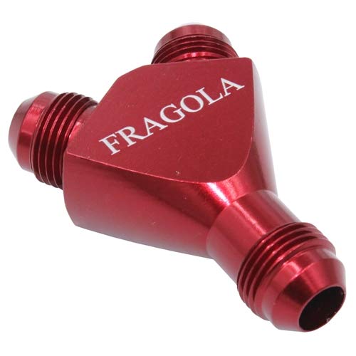 Y-Fitting Fragola -16AN Male Inlet x -12AN Male Outlets Red