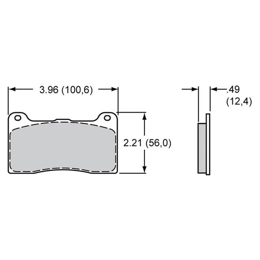 BP-10 Wilwood Dynapro Caliper Type Brake Pad Set - 4 Piece