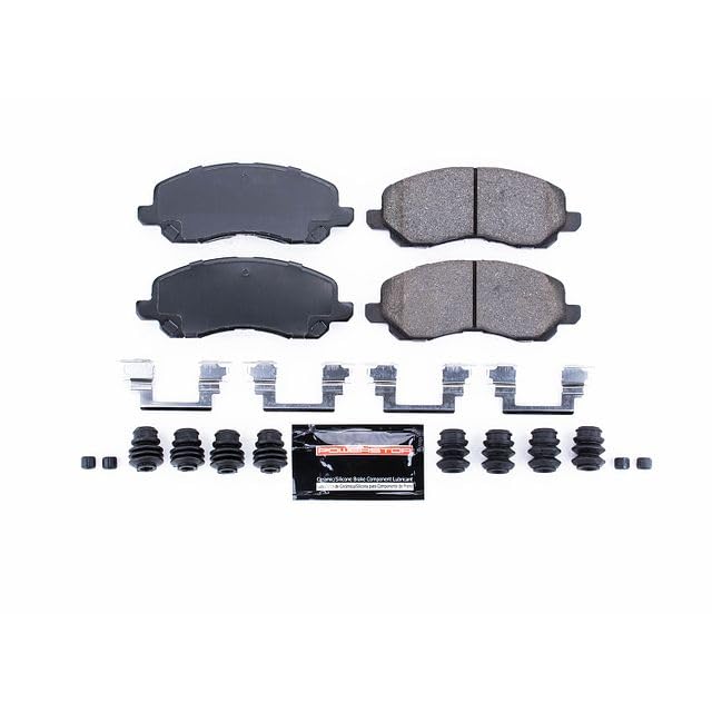 Power Stop Z23-866 Z23 Carbon Fiber Ceramic Brake Pads with Hardware For Chrysler 200 Sebring Avenger Caliber Stratus Compass Patriot Eclipse Galant Lancer Outlander [Application Specific]