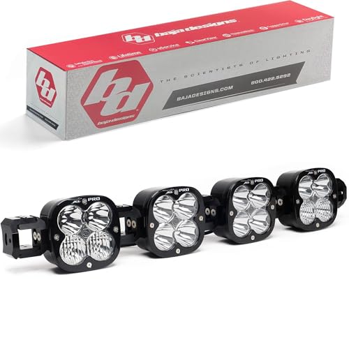 4XL Pro Baja Designs LED Linkable Light Bar Kit with Links, Rock Guards - Universal Fit, 26.81" Width (4 XL Pro LED)